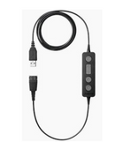 Jabra Link 260, USB enabler QD to USB, Plug & Play connection for corded Jabra Headsets with PC-based Audio- and voice applications, Call Control button MS