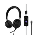 YEALINK - UH38 Dual Teams USB-C, Corded USB or Bluetooth headset/including Battery, On the ear wearing style,  Leather ear cushions-UC