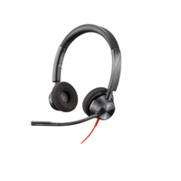 Poly Blackwire 3320 Stereo Microsoft Teams Certified USB-C Headset +USB-C/A Adapter
