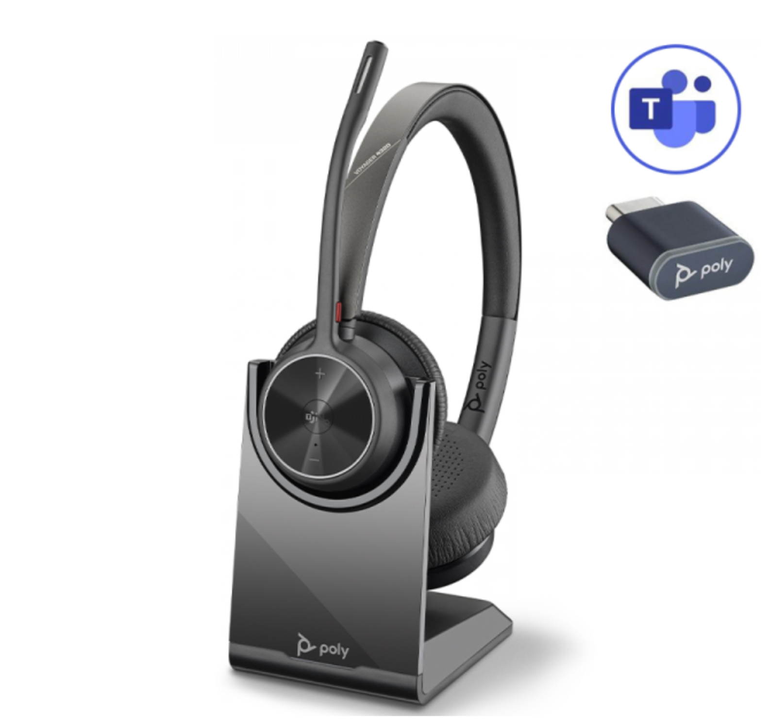 Poly Voyager 4320 USB-C Headset +BT700 dongle +Charging Stand