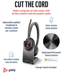 Poly Voyager 4320 USB-C Headset +BT700 dongle +Charging Stand