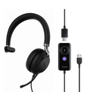 YEALINK - UH38 Mono Teams USB-A, Corded USB or Bluetooth headset/Excluding Battery, On the ear wearing style,  Leather ear cushions-Teams