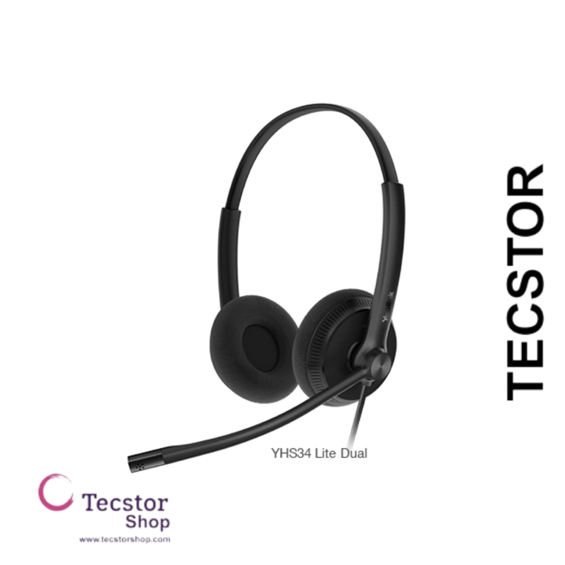 YEALINK - UH34 SE Dual Teams USB-C, Corded USB with mute, call and volume control on the cord, On the ear wearing style, Including 3.5mm-USB, Leather ear cushions-Teams