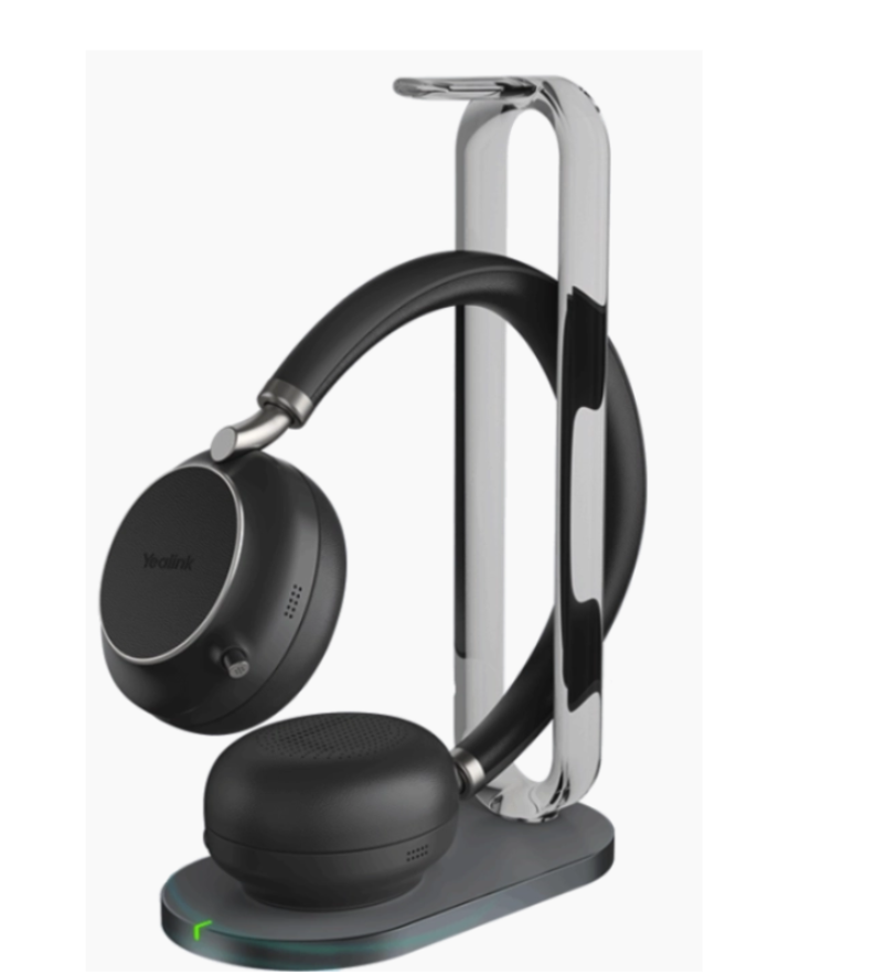 YEALINK - BH72 with Charging Stand Teams Black USB-A, Wireless Bluetooth, Dual, On the ear wearing style, USB-A Dongle Included-Teams