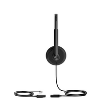 YEALINK - YHS34 Mono Corded headset, On the ear wearing style, Including QD-RJ9 cable, Leather ear cushions