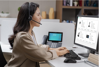 YEALINK - UH34 SE Mono Teams USB-C, Corded USB with mute, call and volume control on the cord, On the ear wearing style, Including 3.5mm-USB, Leather ear cushions-Teams