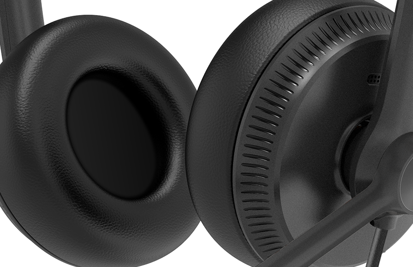YEALINK - UH34 Lite STEREO Headset, Corded USB-A with in-line volume control, Foam ear cushions (Mircosoft Teams Version)