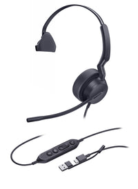 YEALINK - UH42 MONO Headset USB-C/A-Corded USB with mute, call and volume control, On the ear, Leather ear cushions (Microsoft)