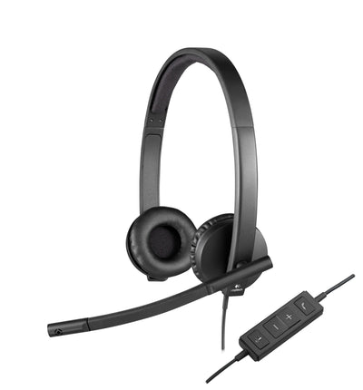 LOGITECH - H570e STEREO Headset - USB/A - with Leatherette Pad (UC Version)