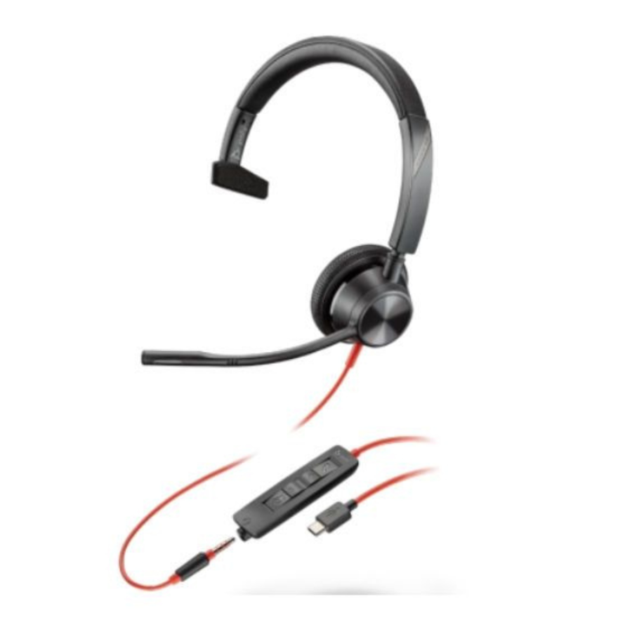 Poly Blackwire 3315 Microsoft Teams Certified USB-A Headset