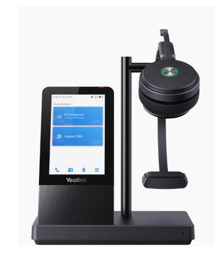 YEALINK - WH66 Mono Teams USB-A, Wireless DECT and Bluetooth-PC/IP/Mobile Phone, Touch Screen, On the ear wearing style-Teams
