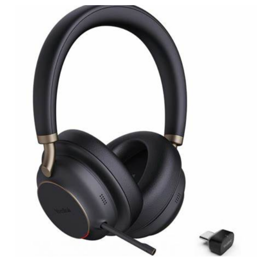 YEALINK - BH76 Plus Teams Black USB-C/A, Wireless Bluetooth, Dual, On/Over the ear wearing style optional , ANC, USB C to A Dongle Included-Teams