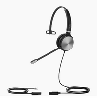 YEALINK - YHS36 Mono Corded headset, On the ear wearing style, Including QD-RJ9 cable, Leather ear cushions