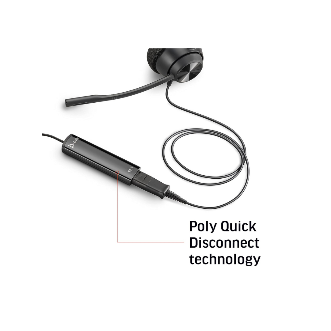 Poly DA75 USB-to-Headset QD Audio Processor (4 pin) (USB-A and USB-C)