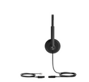 YEALINK - YHS34 Lite Dual Corded headset, On the ear wearing style, Including QD-RJ9 cable, Foam ear cushions