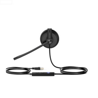 YEALINK - UH34 Lite Mono Teams USB-A, Corded USB with mute, call and volume control on the cord, On the ear wearing style, Foam ear cushions-Teams