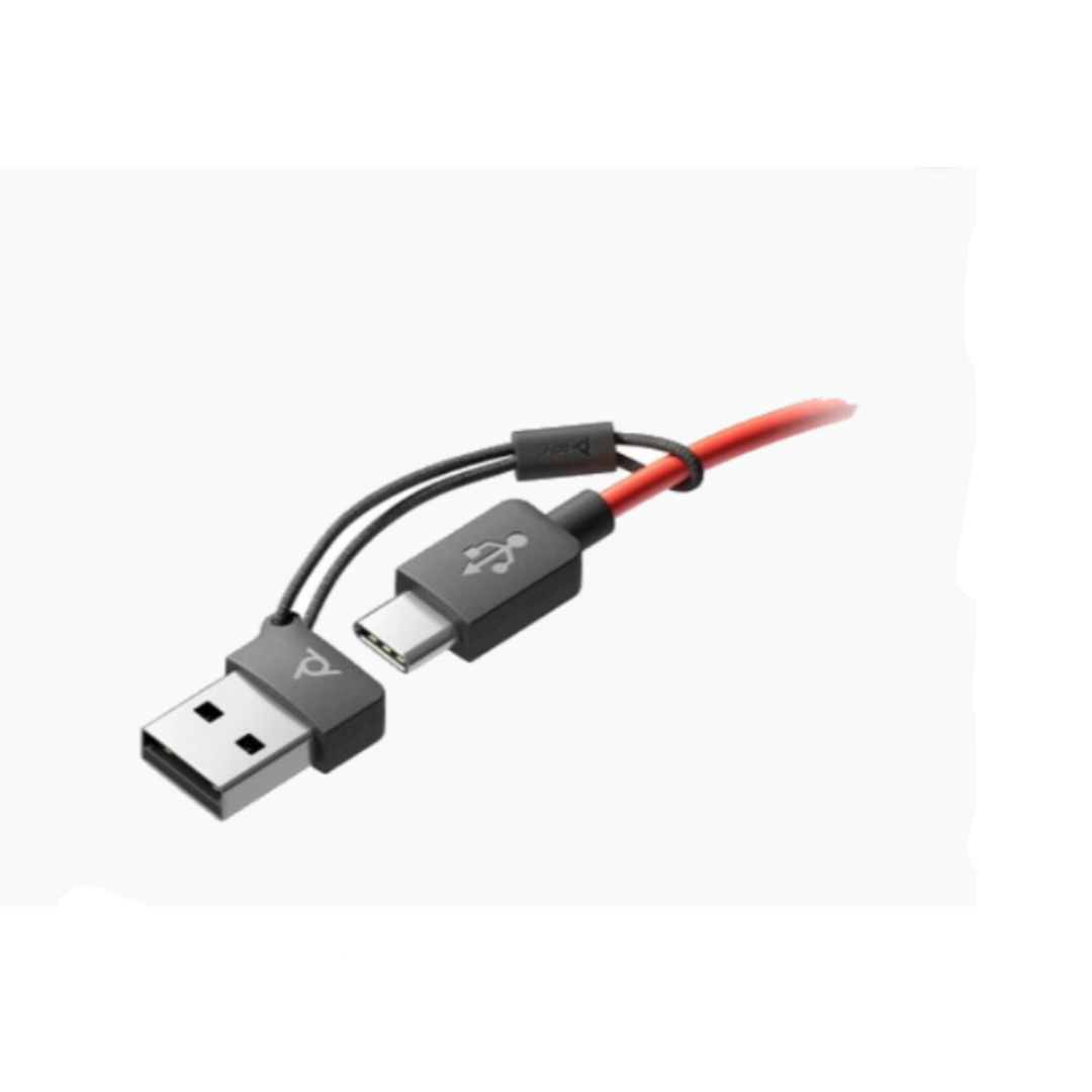 Poly Blackwire 3310 Monaural Microsoft Teams Certified USB-C Headset +USB-C/A Adapter