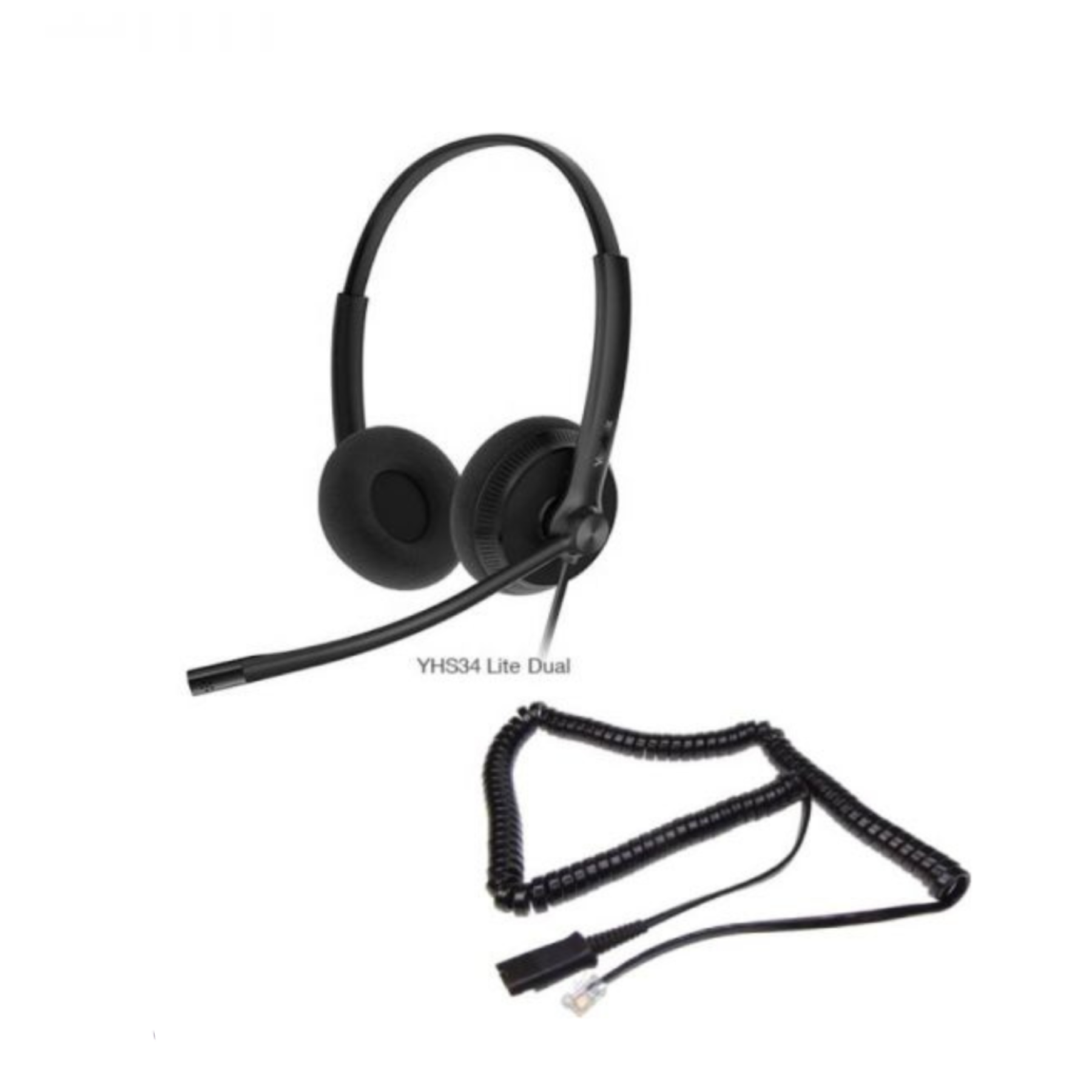 YEALINK - UH34 SE Dual Teams USB-C, Corded USB with mute, call and volume control on the cord, On the ear wearing style, Including 3.5mm-USB, Leather ear cushions-Teams