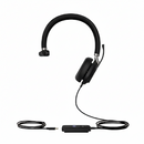 YEALINK - UH38 Mono Teams USB-A, Corded USB or Bluetooth headset/Excluding Battery, On the ear wearing style,  Leather ear cushions-Teams