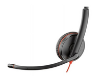 Poly Blackwire 3225 Stereo USB-C Headset +3.5mm Plug +USB-C/A Adapter (Bulk)