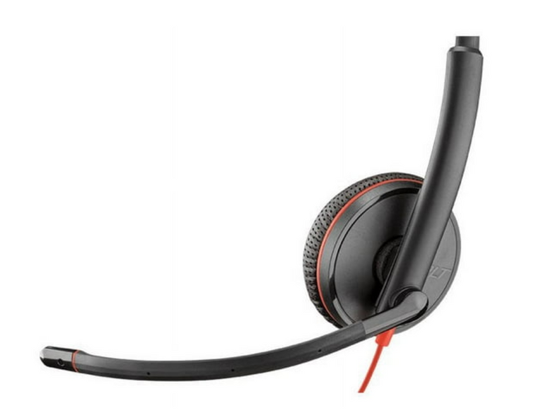 Poly Blackwire 3225 Stereo USB-C Headset +3.5mm Plug +USB-C/A Adapter (Bulk)