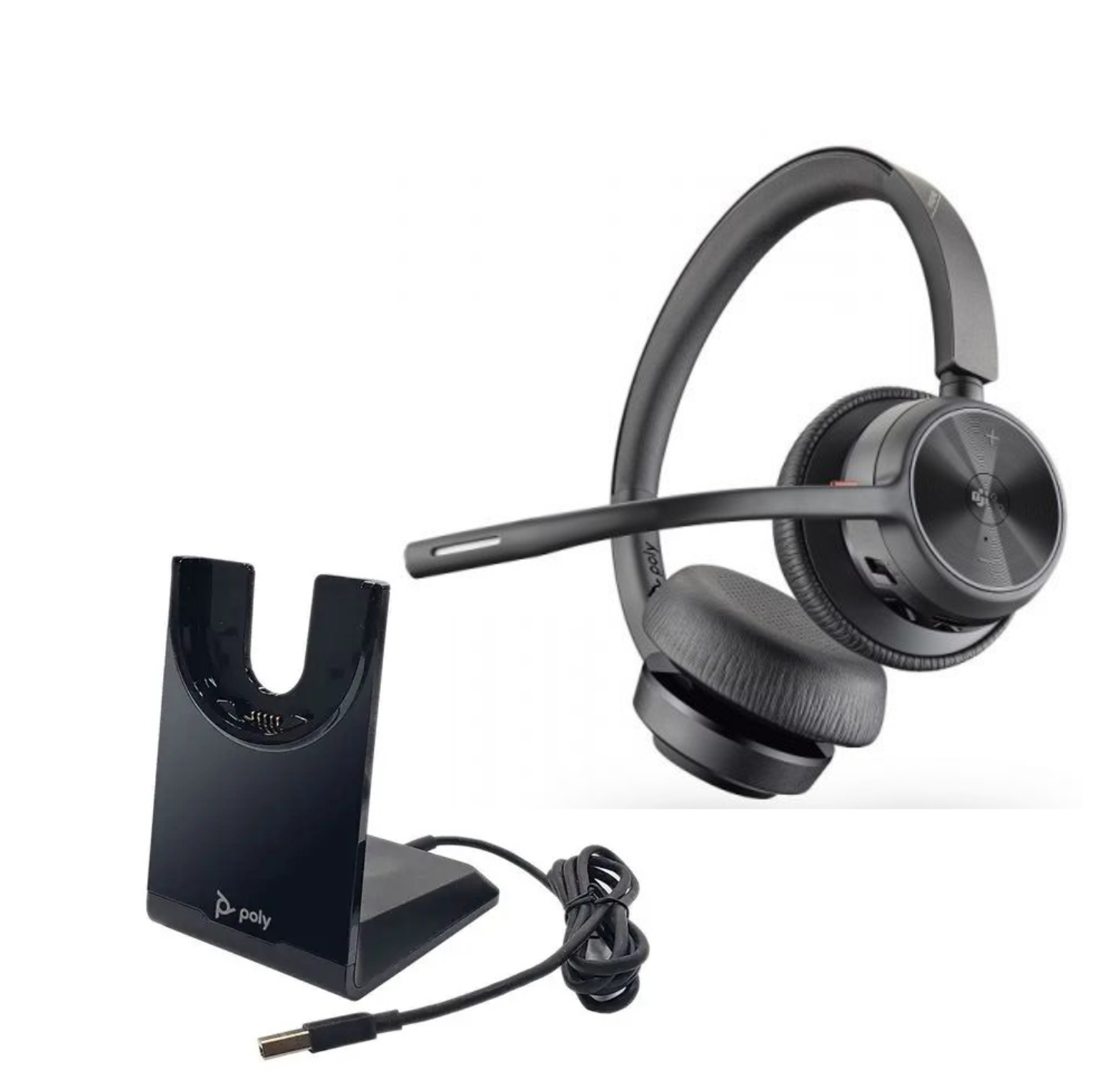 Poly VOYAGER 4320 UC - STEREO Bluetooth Headset with USB-C dongle and Charge Stand (Microsoft)