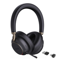 YEALINK - BH76 Teams Black USB-C, Wireless Bluetooth, Dual, On the ear wearing style, ANC, USB-C Dongle Included-Teams
