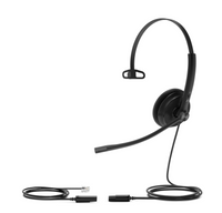 YEALINK - YHS34 Lite Mono Corded headset, On the ear wearing style, Including QD-RJ9 cable, Foam ear cushions
