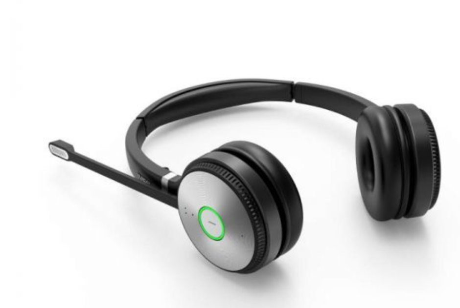 YEALINK - YHS34 Dual Corded headset, On the ear wearing style, Including QD-RJ9 cable, Leather ear cushions