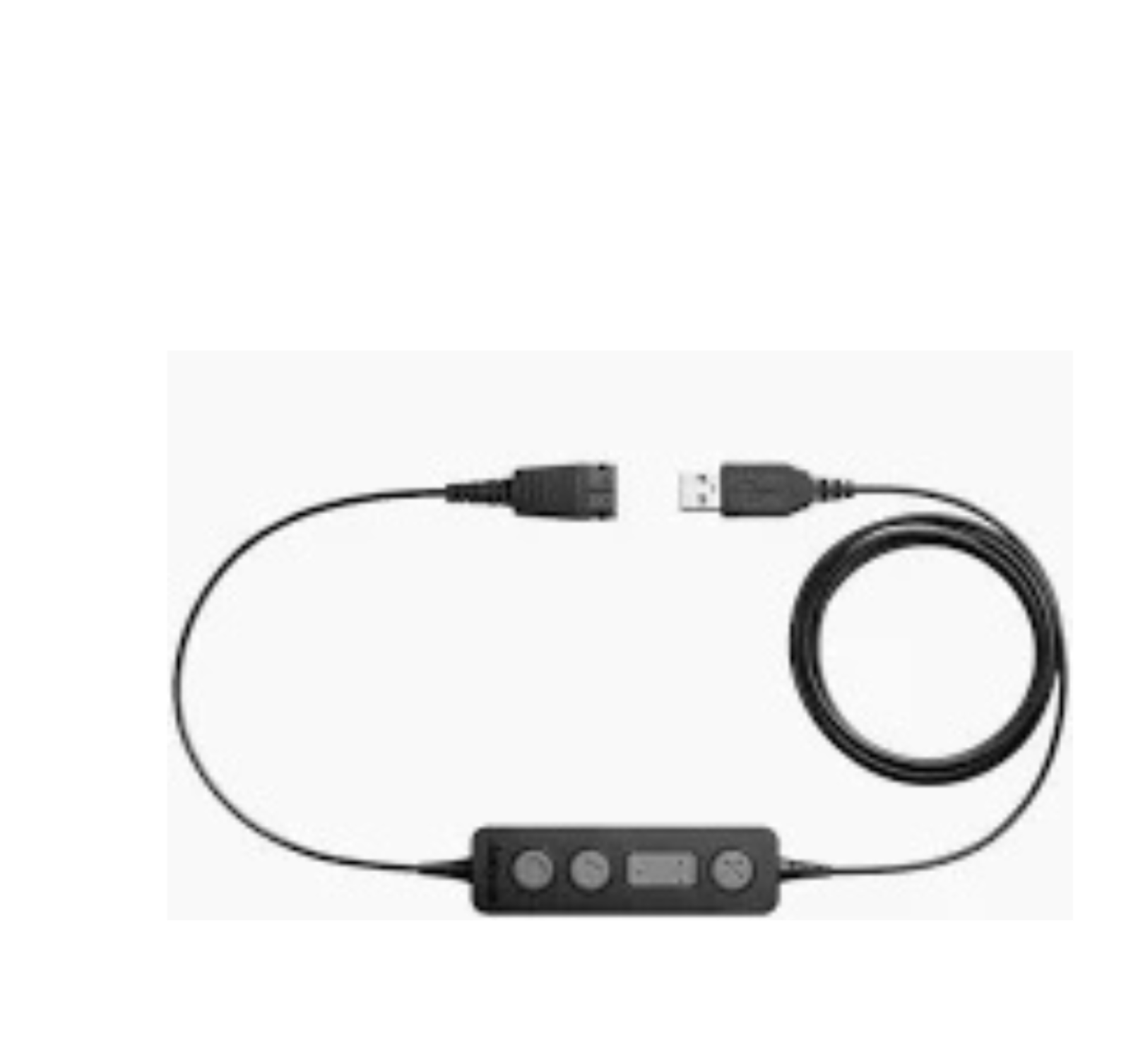 Jabra Link 260, USB enabler QD to USB, Plug & Play connection for corded Jabra Headsets with PC-based Audio- and voice applications, Call Control button MS
