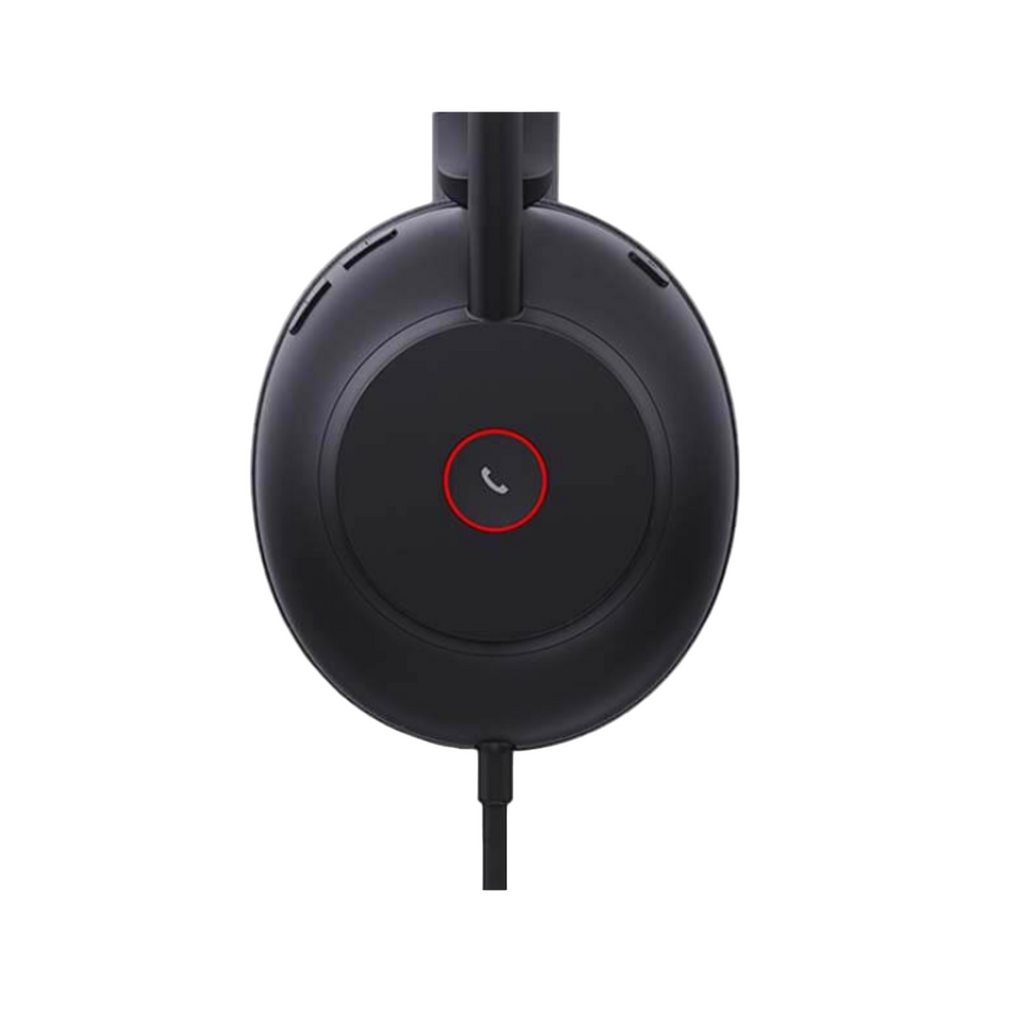 YEALINK - UH37 Dual Teams USB-A, Corded USB with mute, call and volume control on the headset, On the ear wearing style, Leather ear cushions-Teams