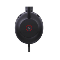 YEALINK - UH37 Dual Teams USB-A, Corded USB with mute, call and volume control on the headset, On the ear wearing style, Leather ear cushions-Teams