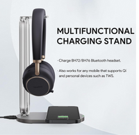YEALINK - BH72 with Charging Stand Teams Black USB-C, Wireless Bluetooth, Dual, On the ear wearing style, USB-C Dongle Included-Teams