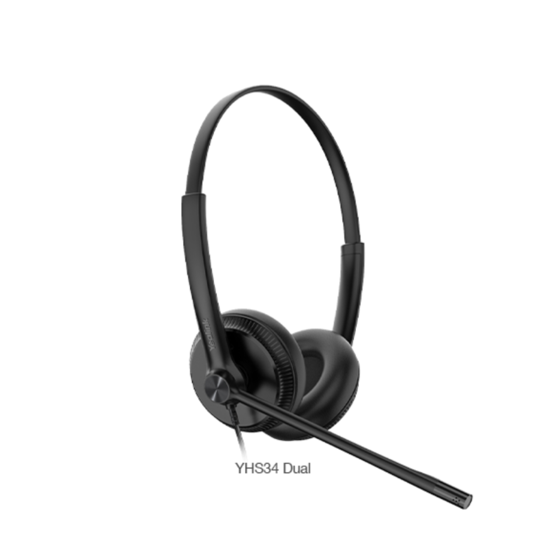 YEALINK - UH34 SE Dual Teams USB-C, Corded USB with mute, call and volume control on the cord, On the ear wearing style, Including 3.5mm-USB, Leather ear cushions-Teams