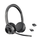 Poly Voyager 4320 UC Stereo USB-A Headset +BT700 USB-A Adapter +Charging Stand