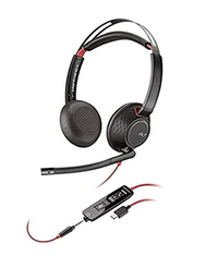 Poly Blackwire 5220 Stereo USB-C Headset +3.5mm Plug +USB-C/A Adapter (Bulk)