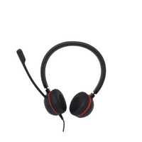 Duo headset ONLY for Jabra EVOLVE 40 UC with 3.5mm Jack  (without USB Controller), headband, discret boomarm