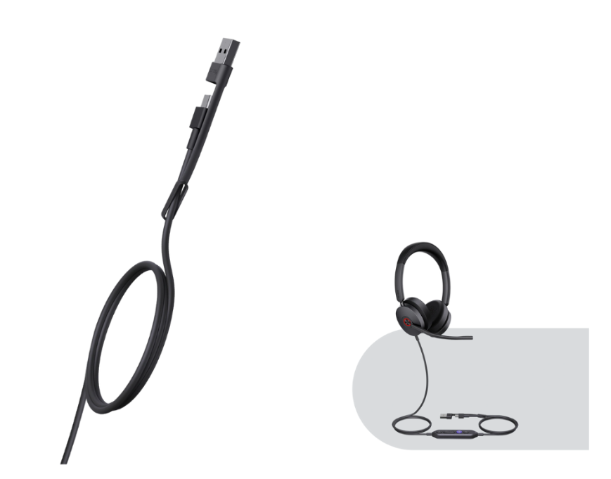 YEALINK - UH48 STEREO Teams Corded Headset (ANC) USB-C/A