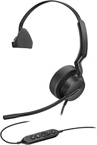 YEALINK - UH42 MONO Headset USB-C/A-Corded USB with mute, call and volume control, On the ear, Leather ear cushions (Microsoft)