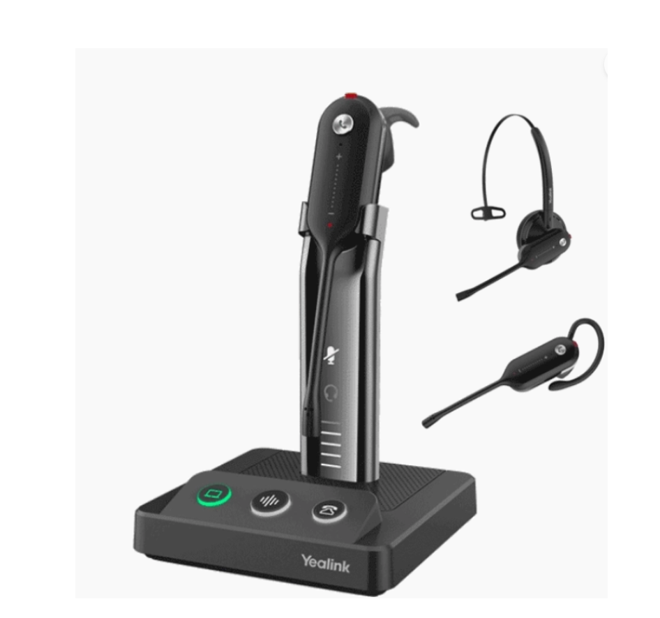 YEALINK - WH63 Teams USB-A, Wireless DECT-PC/IP Phone, Ear hook wearing style optional-Teams