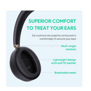 YEALINK - BH76 Plus Teams Black USB-C/A, Wireless Bluetooth, Dual, On/Over the ear wearing style optional , ANC, USB C to A Dongle Included-Teams