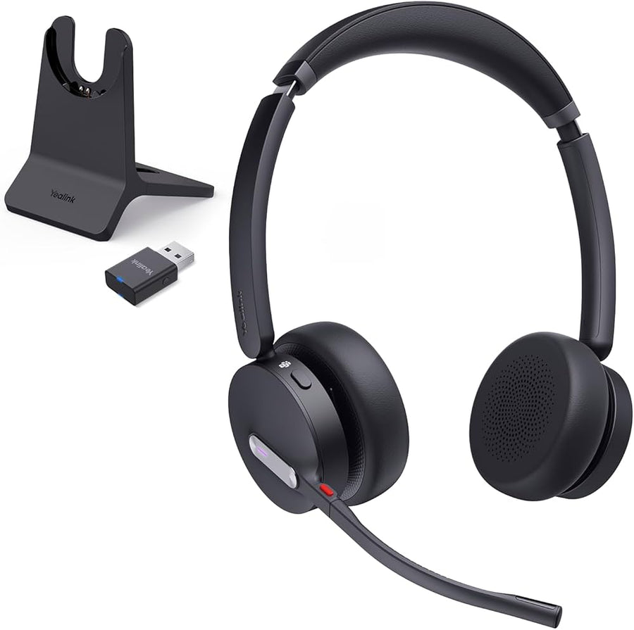 YEALINK - WH64 HYBRID STEREO (Dect and Bluetooth) Headset, Connects to PC, IP Phone and Mobile, USB-C, without Base (Microsoft)