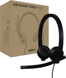 LOGITECH - H570e Stereo Headset - BLACK USB-A (Microsoft Teams)