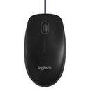 LOGITECH - B100 Optical USB Mouse - Black Grey - USB