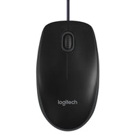 LOGITECH - B100 Optical USB Mouse - Black Grey - USB