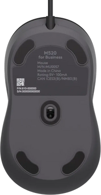 LOGITECH - M520 for Business - Graphite - USB-C
