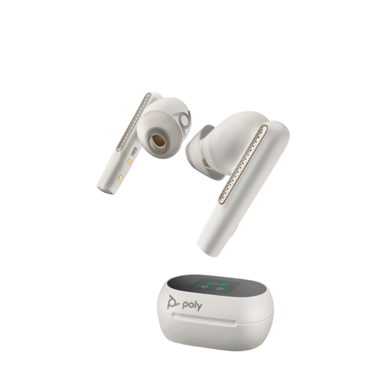 Poly Voyager Free 60 Earbuds White + BT700 USB-A Adapter + Basic Charge Case (Microsoft Version)