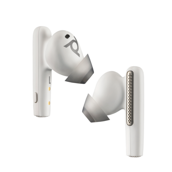 Poly Voyager Free 60 Earbuds White + BT700 USB-C Adapter + Touchscreen Charge Case (Microsoft Version)