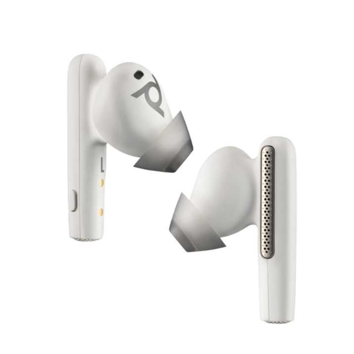 Poly Voyager Free 60 Earbuds White + BT700 USB-A Adapter + Touchscreen Charge Case (Microsoft Version)