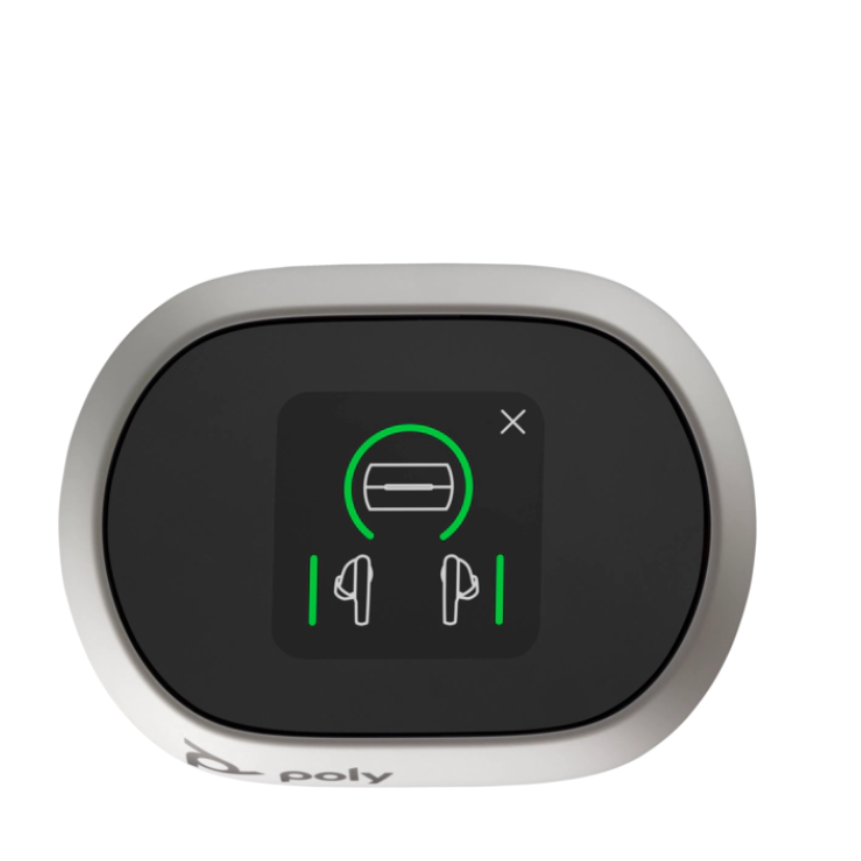 Poly Voyager Free 60 Earbuds White + BT700 USB-C Adapter + Touchscreen Charge Case (UC Version)